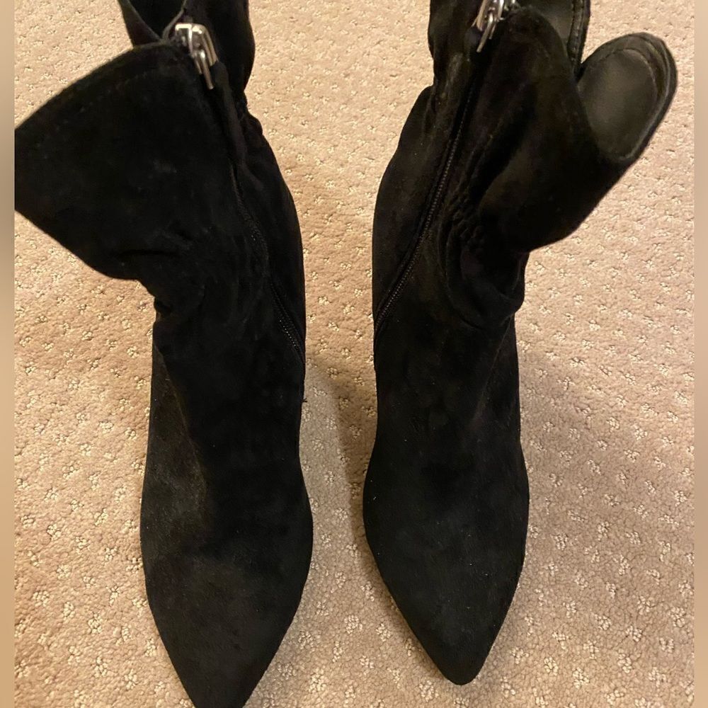 Scoop Black Suede Ankle Boots – Size 7 – NWOT